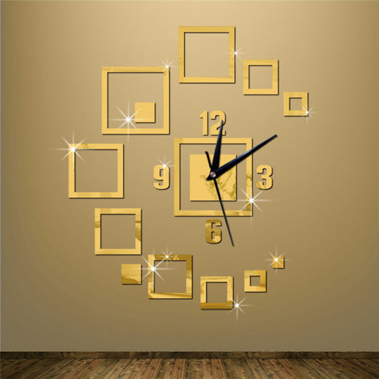 Gold acrylic wall clock